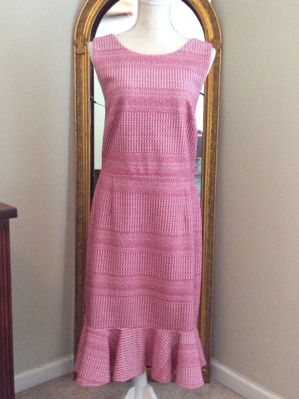 Banana Republic Tweed Jacquard Flounce dress - size 12 - NWT